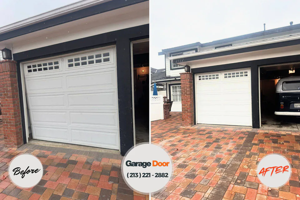 Before and after: garage door repair 51003
